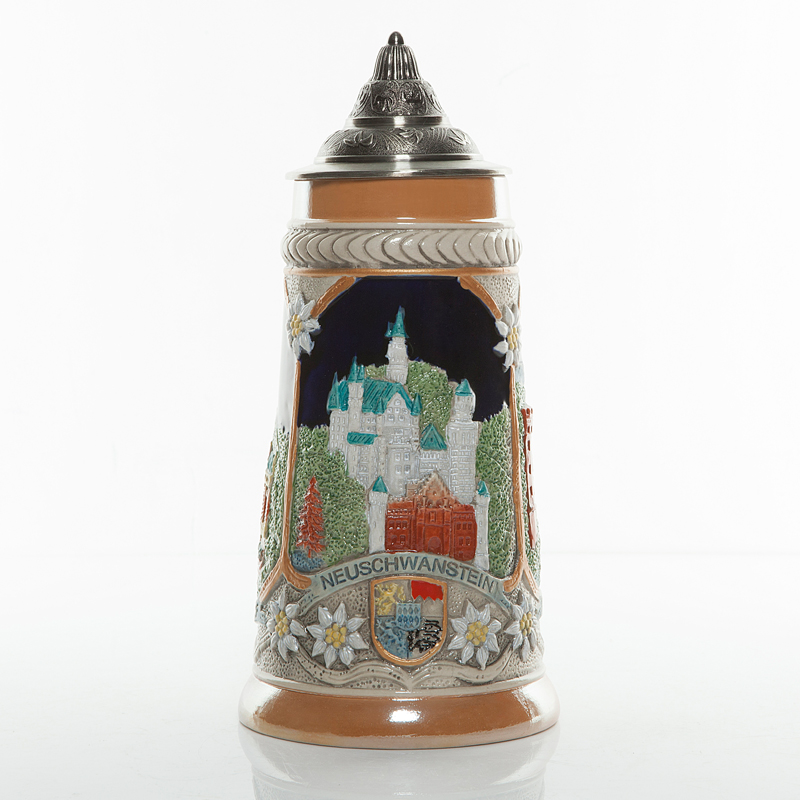 125周年浮雕工艺三城堡陶瓷杯