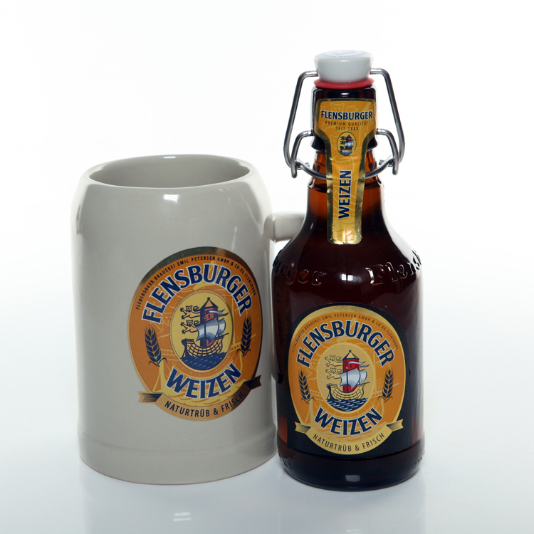 125周年版陶瓷啤酒杯0.5L(全麦啤酒标)