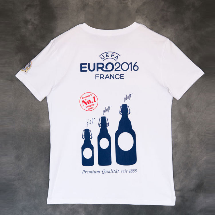 2016欧洲杯版白色圆领T恤M码
