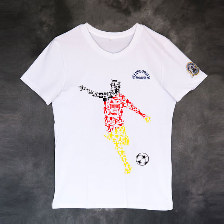 2016欧洲杯版白色圆领T恤XL码