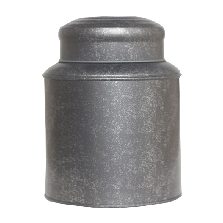 马口铁茶罐：灰色中号（120mm*160mm）			