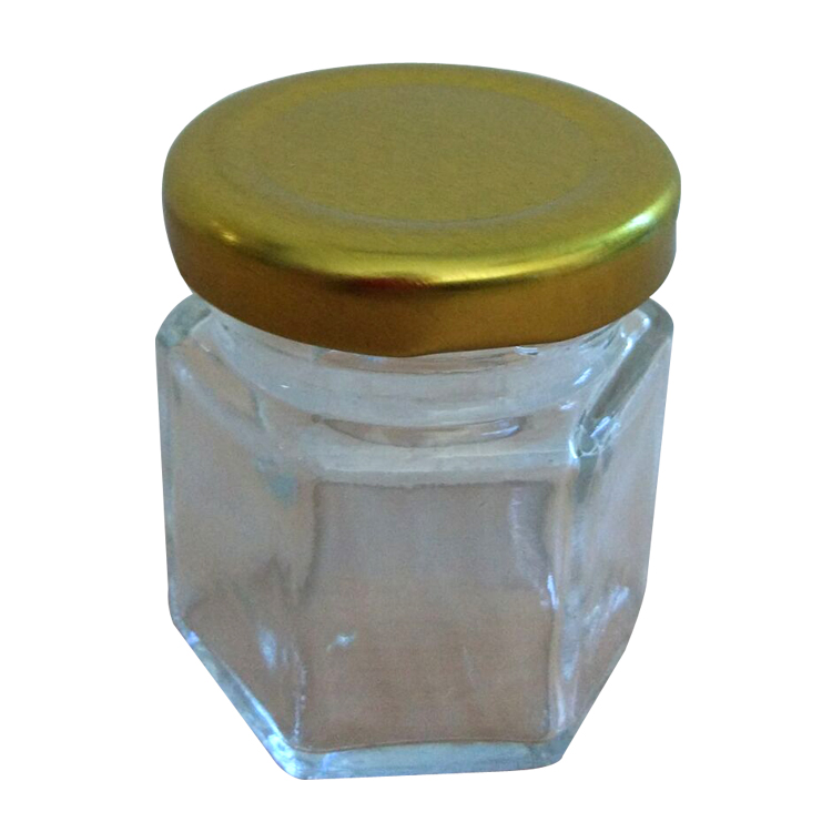 六棱蜂蜜玻璃瓶45ml（50g）+热缩膜			