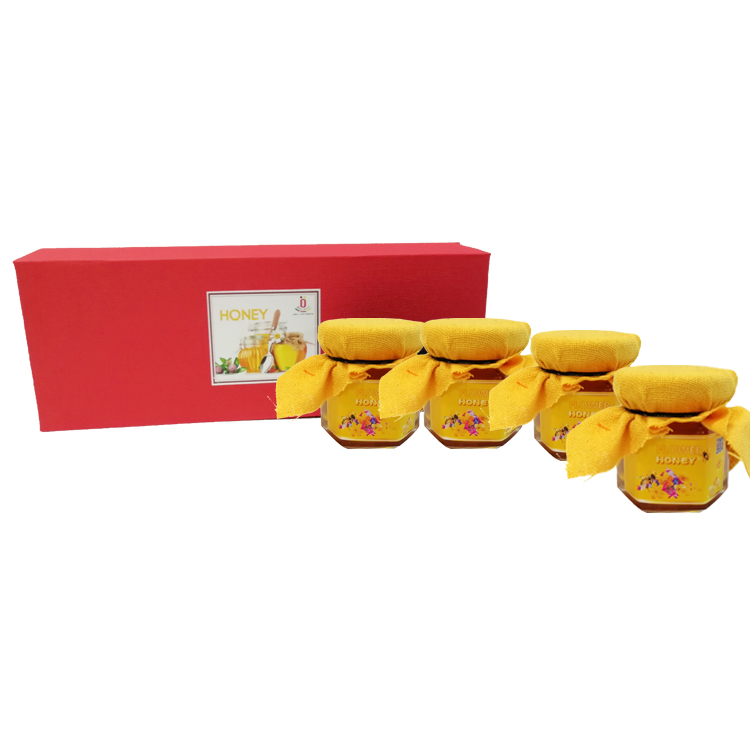圣主山 百花蜂蜜蜂蜜礼盒110g×4黑色/红色礼盒