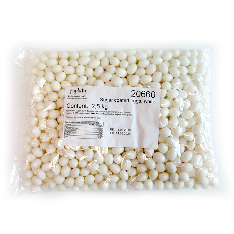 芽嘧 彩蛋形糖果（白色）2.5kg箱装