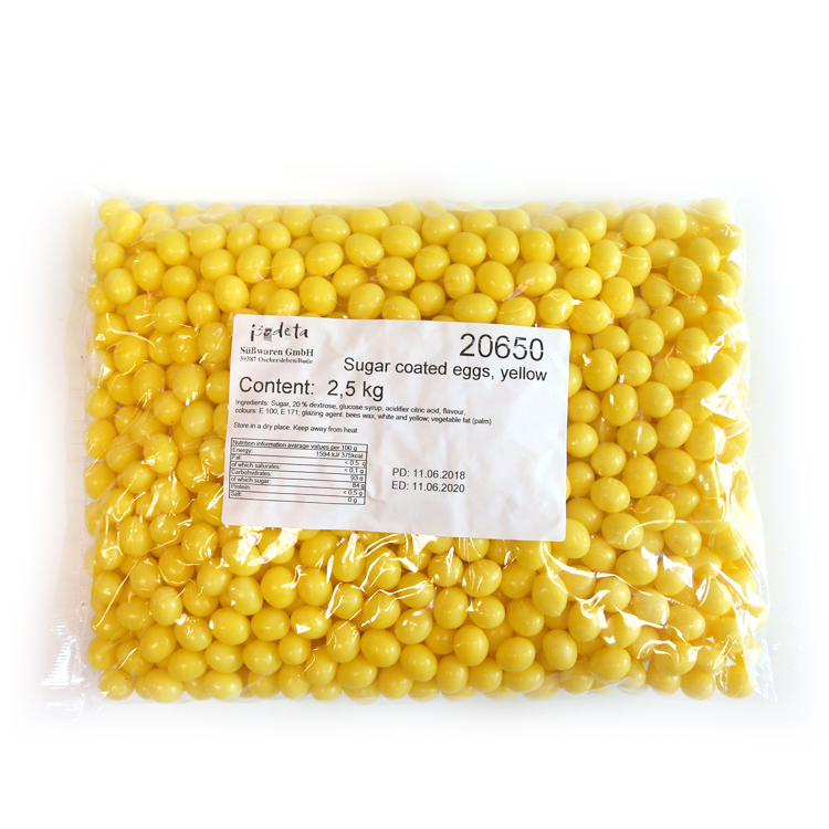 芽嘧 彩蛋形糖果（黄色）2.5kg箱装