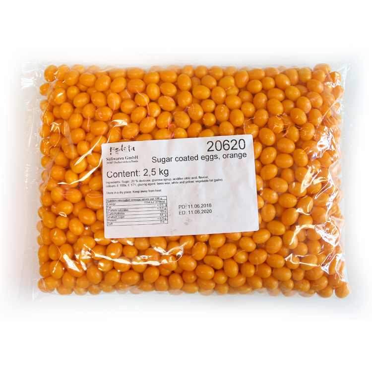 芽嘧 彩蛋形糖果（橙色）2.5kg箱装
